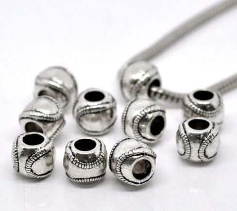 Sexy Sparkles Dodgers Theme Charm Beads for Snake Chain Charm Bracelet in Saudi Arabia