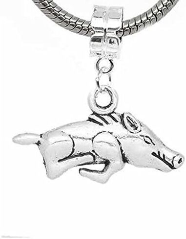 Sexy Sparkles Wild Boar Charm Dangle Bead For Snake Chain Charm Bracelet in Saudi Arabia