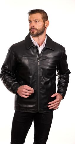 Perry Ellis New York Mens Leather Jacket in Kuwait