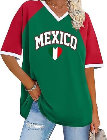 Mexico Shirts for Women Mexican Graphic Tees Vintage 2000S Casual Vacation Short Sleeve Oversized T Shirts in Saudi Arabia