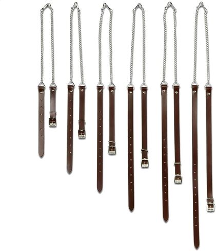 The Celtic Croft Quality Leather Sporran Chain Strap (XXX-Large (50" - 60" waist), Brown Leather | Chrome Chain) in Saudi Arabia