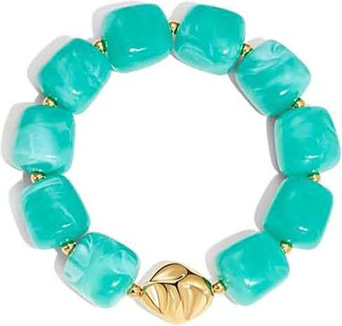 Chunky Resin Beaded Bracelets for Women Boho Colorful Acrylic Irregular Beads Stretch Bracelet Summer Festivals Statement Jewelry for Women in Saudi Arabia