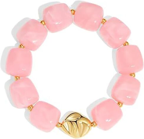 Chunky Resin Beaded Bracelets for Women Boho Colorful Acrylic Irregular Beads Stretch Bracelet Summer Festivals Statement Jewelry for Women in Saudi Arabia
