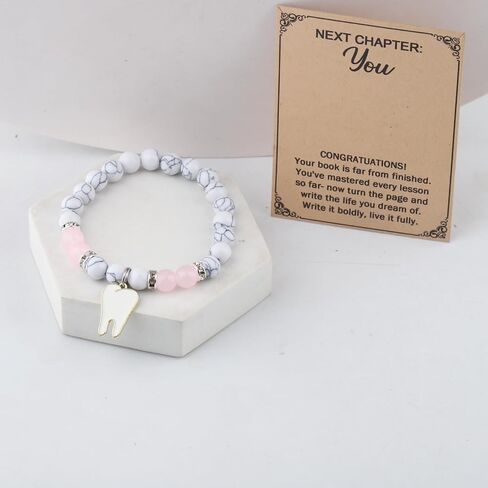 MAOFAED Teeth Charm Healing Bracelet for Dentist, Dental Hygienist Graduation Gift, Dental Grad Gift, Teeth Doctor Gifts (chapterTeeth) in Kuwait