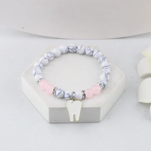 MAOFAED Teeth Charm Healing Bracelet for Dentist, Dental Hygienist Graduation Gift, Dental Grad Gift, Teeth Doctor Gifts (chapterTeeth) in Kuwait