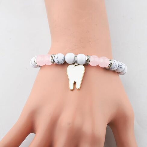 MAOFAED Teeth Charm Healing Bracelet for Dentist, Dental Hygienist Graduation Gift, Dental Grad Gift, Teeth Doctor Gifts (chapterTeeth) in Kuwait