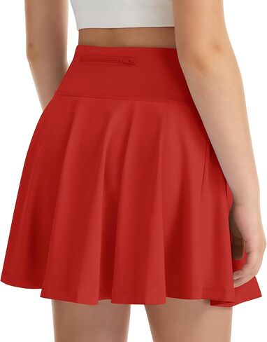 DOCUMO Girls Pleated Skirts with Inner Shorts Athletic Tennis Skorts School Golf Running High Waisted Skorts with Pockets in Saudi Arabia