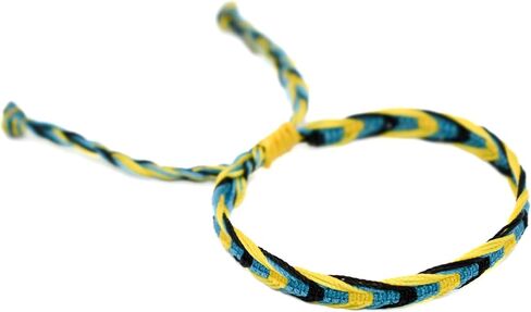 سوار علم جزر البهاما - Bandera de Bahamas - Pulsera de Bahamas - سوار فخر جزر البهاما - مجوهرات وطنية بهامية قابلة للتعديل للرجال والنساء - صناعة يدوية - نمط بوهو in Kuwait