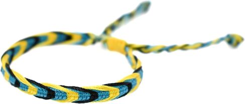 سوار علم جزر البهاما - Bandera de Bahamas - Pulsera de Bahamas - سوار فخر جزر البهاما - مجوهرات وطنية بهامية قابلة للتعديل للرجال والنساء - صناعة يدوية - نمط بوهو in Kuwait