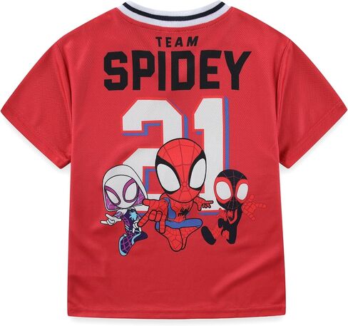 Marvel Spidey and His Amazing Friends Boys Short Sleeve Mesh Jersey Shirt for Toddler and Big Kids in Kuwait