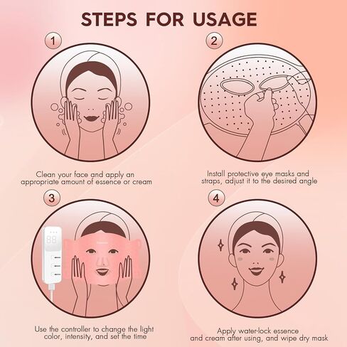Red Light Therapy Mask for Face,LED Face Mask Light Therapy, 7 Light Modes with 432 LEDs & 850nm NIR LED Light Therapy, 3600mAh Rechargeable Red light mask in Saudi Arabia