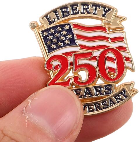 Baluue 7Pcs American Flag Lapel Pin, 250th Anniversary USA Pins Patriotic Brooch Commemorative Merchandise Liberty for 2026 Independence Day & 4th of July in Saudi Arabia