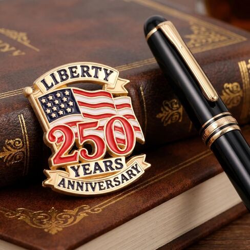 Baluue 7Pcs American Flag Lapel Pin, 250th Anniversary USA Pins Patriotic Brooch Commemorative Merchandise Liberty for 2026 Independence Day & 4th of July in Saudi Arabia