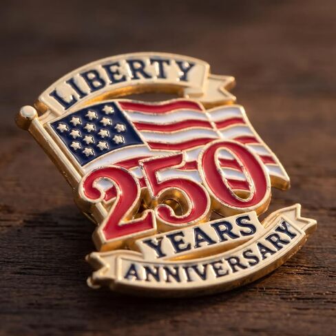 Baluue 7Pcs American Flag Lapel Pin, 250th Anniversary USA Pins Patriotic Brooch Commemorative Merchandise Liberty for 2026 Independence Day & 4th of July in Saudi Arabia