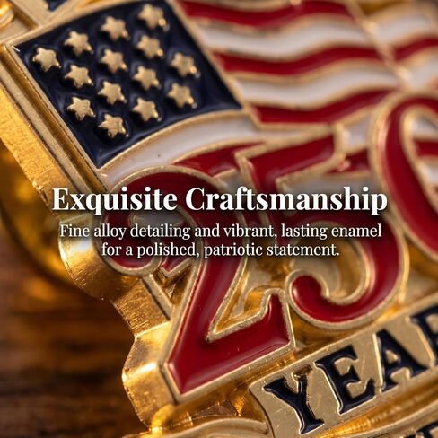 Baluue 7Pcs American Flag Lapel Pin, 250th Anniversary USA Pins Patriotic Brooch Commemorative Merchandise Liberty for 2026 Independence Day & 4th of July in Saudi Arabia