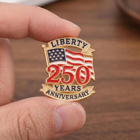 Baluue 7Pcs American Flag Lapel Pin, 250th Anniversary USA Pins Patriotic Brooch Commemorative Merchandise Liberty for 2026 Independence Day & 4th of July in Saudi Arabia