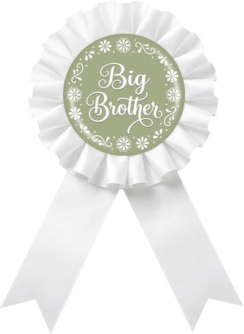 دبوس شارة Cielito Lindo Mom to Be Tinplate - دبوس بروش مكسيكي من Fiesta Mom to Be، زر شريط لجائزة الآباء الجدد على شكل وردة بيضاء، ديكور حفل استقبال المولود بطابع مكسيكي/كشف عن الجنس in Kuwait