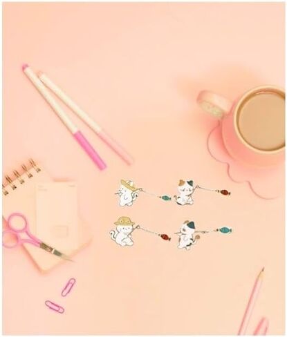 Cute Enamel Pin – Kawaii Cats Pins, Fun Cartoon Animal Pins, Novelty Kawaii Cats Pin, Adorable Cat Enamel Pins for Cat Lovers, Cute Accessories for Bags & Jackets 4pcs in Saudi Arabia