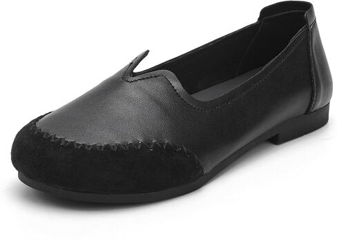 Women's Loafers Classic - Comfortable Leather Venetian Flats for Women, Business Casual Office Shoes, Lightweight Slip On Walking Shoes, Spring Dressy Flat Shoes for Women in Saudi Arabia