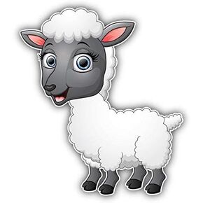 DG Graphics Cartoon Funny Sheep Art Decor 4'' x 5'' Vinyl Decal Sticker Wall Window Any Smooth Surface in Kuwait