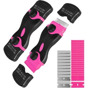 Razor Blade Scraper, Double Edge Razor Scraper Remover Tool with 30 Pcs Razor Blades for Labels Stickers Decals Removal Auto Window Tint Vinyl Tool Application (2 Pack) in Kuwait
