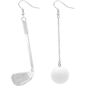 Funny Sport Ball Dangle Earrings Gift,Delicate Golf Ball Long Pendant Earrings for Women Lady Personalized Silver Drop Earrings Jewelry in Saudi Arabia