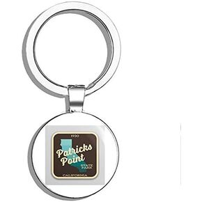 Patricks Point State Park Sticker Explore Wanderlust Camping California Double Sided Stainless Steel Keychain Key Ring Chain Holder Car/Key Finder in Saudi Arabia