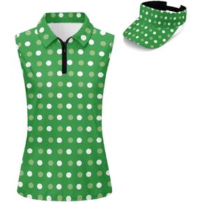 Rnyleeg Golf Clothes for Women Sleeveless Golf Shirt and Hat Combo Golf Outfits with Collar Tennis Athletic Tank Top 2 Piece in Saudi Arabia