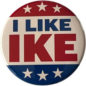 I Like Ike Political Button Large 2.25 Inch Diameter Pinback Replica President Eisenhower Badge Pin in Kuwait