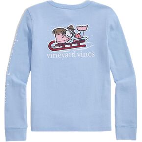 Vineyard Vines Girls' Girls' Sledding Whale Long-Sleeve Pocket Tee in Saudi Arabia