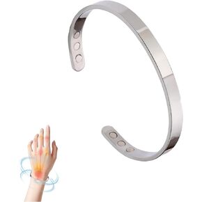 Vayro Menopause Bracelet, Menopause Stainless Steel Cuff Bangle Bracelet Relief Pain Relieve Stress Adjustable Emotional Support Energy Balance Open Bracelets for Women Men in Saudi Arabia