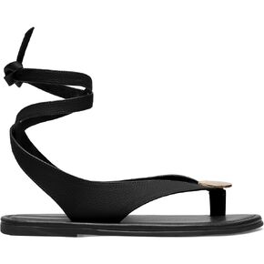 Molozoey Strap Flip Flop Flat Sandals for Women with Metal Circular Ankle Strappy Ladies Fashion Cute Summer Thong Sandals Dressy. in Saudi Arabia