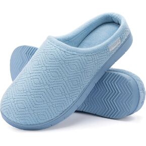 ULTRAIDEAS House Slippers for Women Cozy and Lightweight House Shoes Warm Memory Foam Bedroom Slippers Jacquard Coral Fleece Ladies House Slippers with Anti-Skid Rubber Sole Shoes for Indoor Outdoor in Saudi Arabia