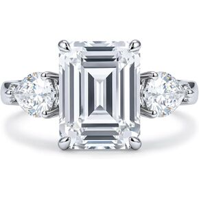 2CT/3CT Mossanite Engagement Ring, Sterling S925 Silver 3 Stone Engagement Ring, Three Stone Wedding Ring in Saudi Arabia