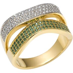 Twist Radiance, Wideband Statement Rings for Women, Elegant Gold Jewelry Accessories, Perfect for Party & Date Night, Hypoallergenic & Durable in Kuwait