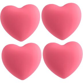SUPVOX 4pcs Pink Heart-Shaped Drawer Handles Soft Silicone Pull Knobs Cute Cabinet Handle for ’ Room Furniture Wardrobe Cabinet Door Accents in Saudi Arabia