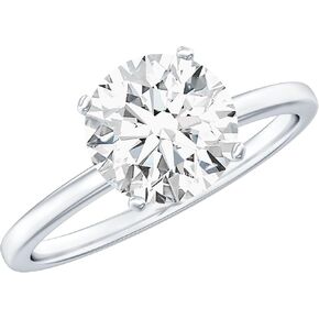 Certified 2 Carat Lab Grown Diamond Classic Engagement Ring in Silver, Ef-Vs Quality - Gift For Women Who Has Everything in Saudi Arabia