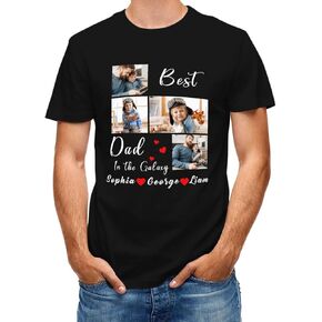 Dad Shirts Gift for Father's Day Custom T-Shirts for Men Personalized Shirts with Photo Gift for Dad Grandpa Men in Saudi Arabia