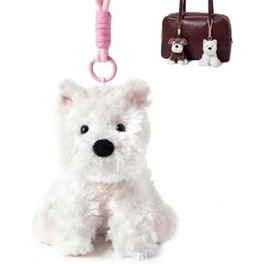 Cute Plush Dog Keychain: Kawaii Stuffed Puppy Animal Soft Bag Charm Gifts for Women,Animal Lovers in Saudi Arabia