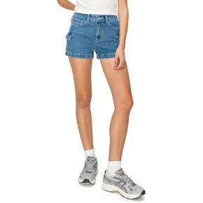 Cali1850 Women's Comfortable High Rise Contrast Stitch Cargo Shorts with Pockets and Belt Loops in Saudi Arabia