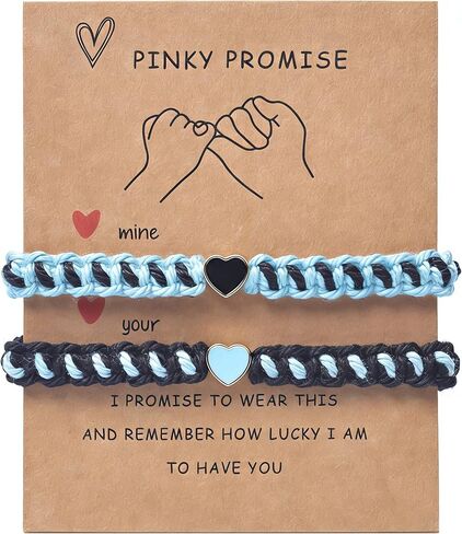 Matching Bracelets Heart Beaded Couples Bracelets Gifts Set of 2 Friendship Bracelets Long Distance Bracelets for Boyfriend Girlfriend Best Friend Soulmate Bracelets in Saudi Arabia