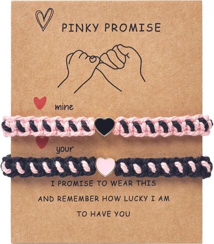 Matching Bracelets Heart Beaded Couples Bracelets Gifts Set of 2 Friendship Bracelets Long Distance Bracelets for Boyfriend Girlfriend Best Friend Soulmate Bracelets in Saudi Arabia