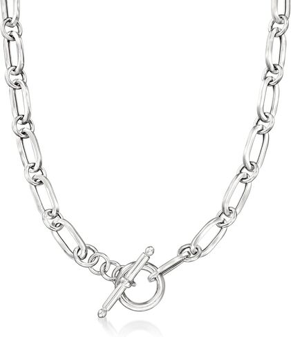 Ross-Simons Italian Sterling Silver Paper Clip Link Toggle Necklace in Kuwait