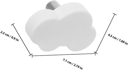 SHERCHPRY 6pcs Cartoon Soft Rubber Drawer Knobs White Cloud Self-Adhesive Cabinet Pulls Decorative Handles for Room Cabinets Dressers and Closets in Saudi Arabia