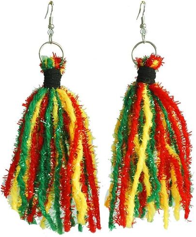 Glitter Juneteenth African Women Dangle Tassel Earrings for Women June 19th Independence Day Freedom Day Black History African American Jewelry in Saudi Arabia