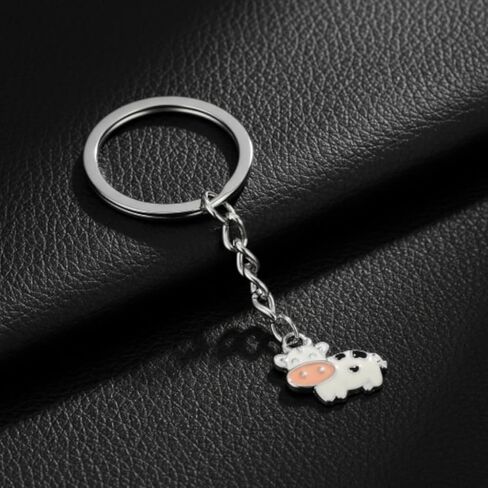 Cute Cow Keychain, Gifts for Cow Lovers Keychain Stuff Keyring for Women Men in Saudi Arabia