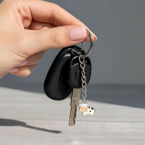 Cute Cow Keychain, Gifts for Cow Lovers Keychain Stuff Keyring for Women Men in Saudi Arabia