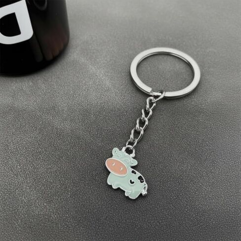 Cute Cow Keychain, Gifts for Cow Lovers Keychain Stuff Keyring for Women Men in Saudi Arabia
