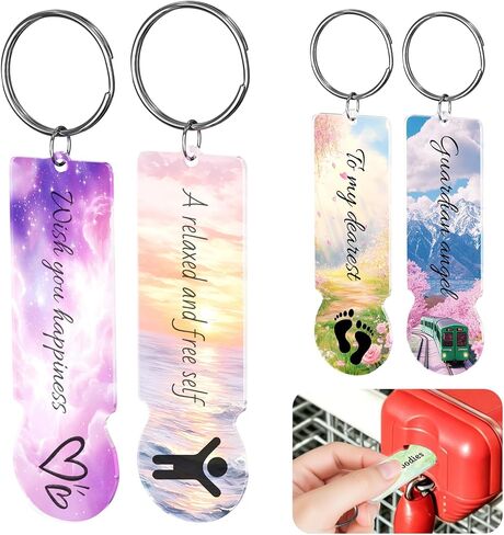 Personalized Shopping Cart Keychain,Acrylic Trolley Token Bulk | Custom acrylic trolley token,full-color UV print.Personalize logo,text,image.2-in-1 keychain cart token.Great for bulk gifts. in Saudi Arabia