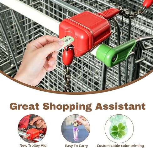 Personalized Shopping Cart Keychain,Acrylic Trolley Token Bulk | Custom acrylic trolley token,full-color UV print.Personalize logo,text,image.2-in-1 keychain cart token.Great for bulk gifts. in Saudi Arabia